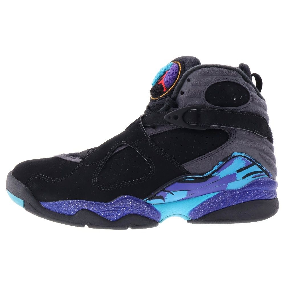 NIKE (ナイキ) 【観賞用 2015年製】AIR JORDAN 8 RETRO AQUA エアジョーダン8 レトロ アクア ハイカットスニーカー ブラック/ブルー US8/26cm 305381-025