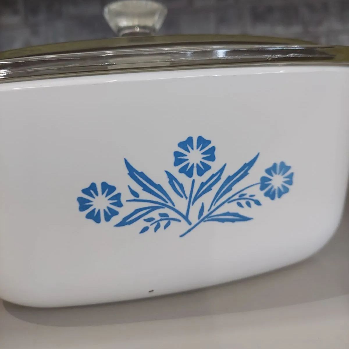 CORNING WARE コーニングウェア 蓋付き キャセロール ブルーフラワー