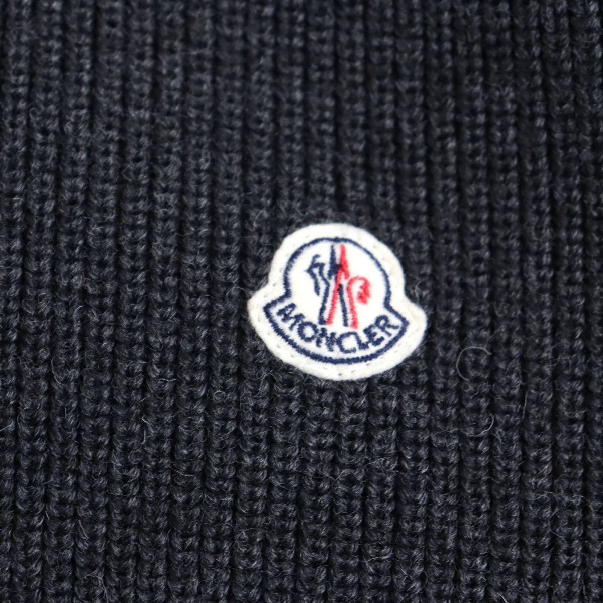 美品◇MONCLER モンクレール MAGLIONE ニット切り替え ロゴワッペン