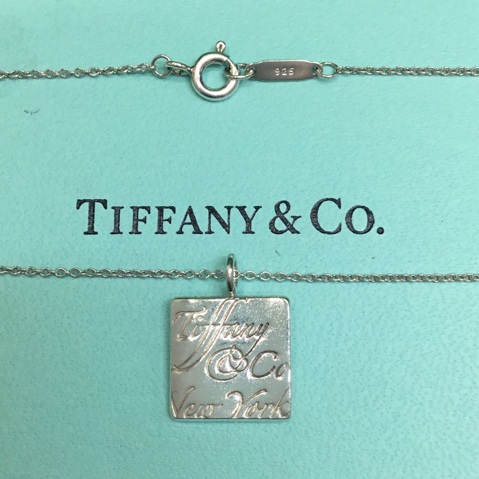 Tiffany&Co.極美品ノーツNY スクエアネックレス 最終値下げ