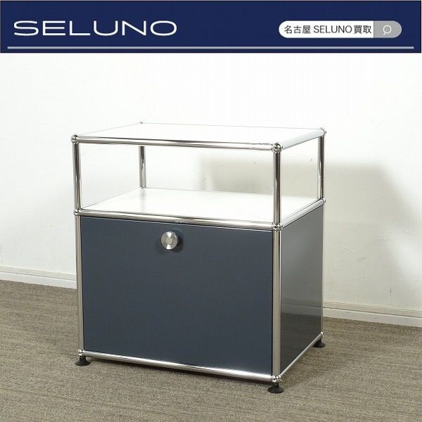 ◾︎SELUNO◾︎ モデルルーム展示短期超 USMハラー サイドボード ドロップダウンドア×1 グレー×白 12万