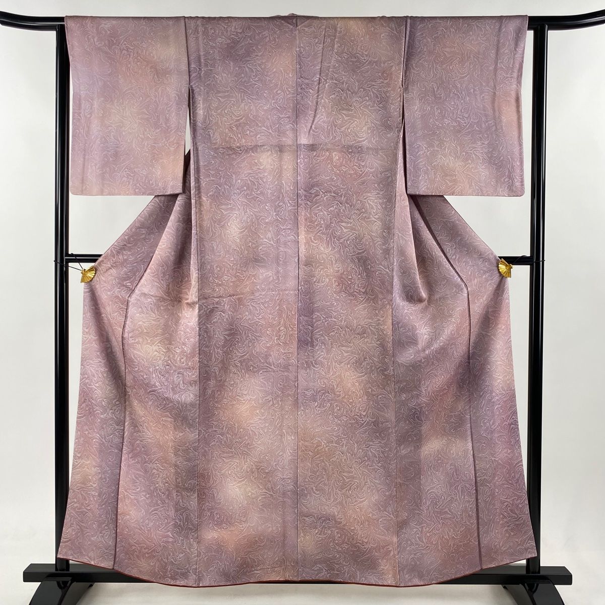 小紋 身丈158.5cm 裄丈61.5cm 正絹 美品 切り落とす 名品 【中古】 