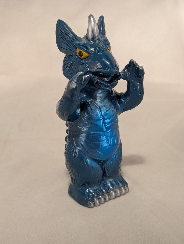 マルサン マルモンの指人形シリーズ ドラギラス 紺色成型|青|銀塗装
