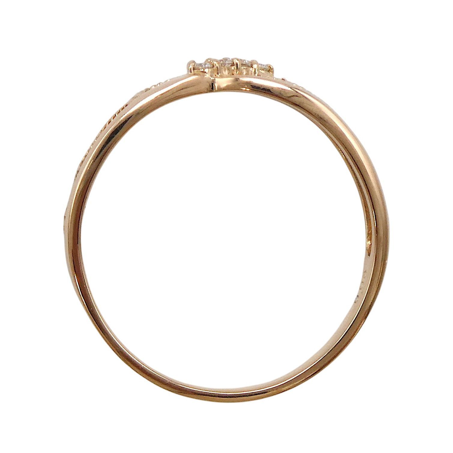 リング K18PG ダイヤモンド0.03ct 11号 透かしデザイン - メルカリ