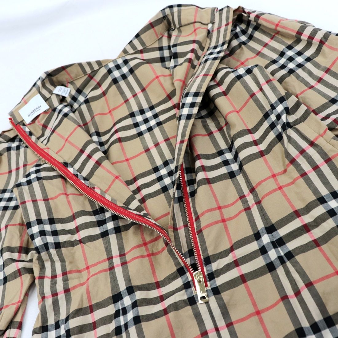 美品 バーバリー ヴィンテージチェック ドレスシャツワンピース キッズ ベージュ 12y/150cm レディース可 8030323 BURBERRY