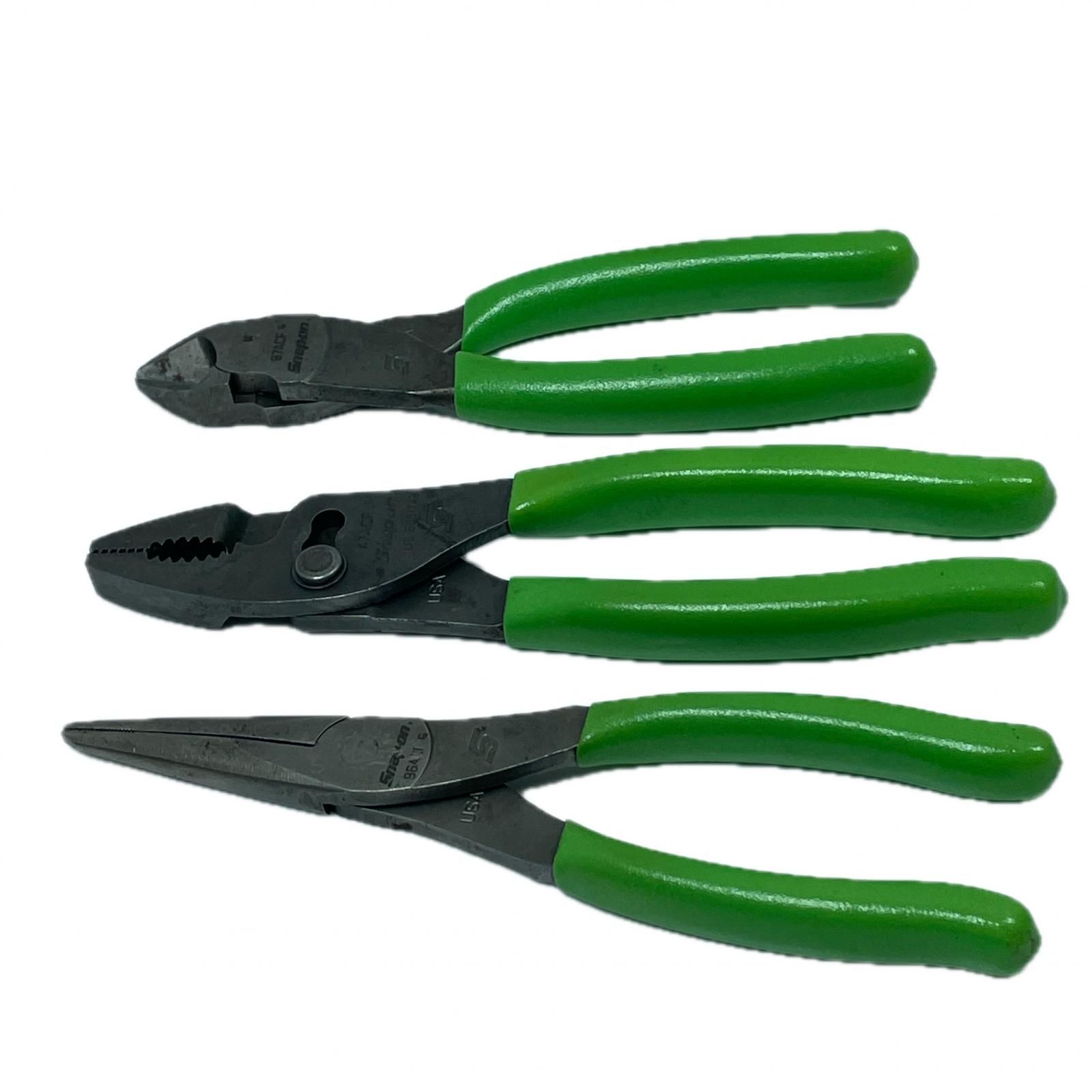 Snap-on スナップオン プライヤー ニッパー ペンチセット 96ACF|87ACF|47ACF グリーン 3本セット