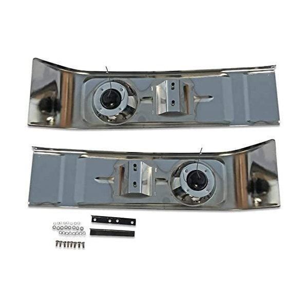 バス レトロ オバQ メッキ バンパー 10トン イエローフォグ付 2400mm 