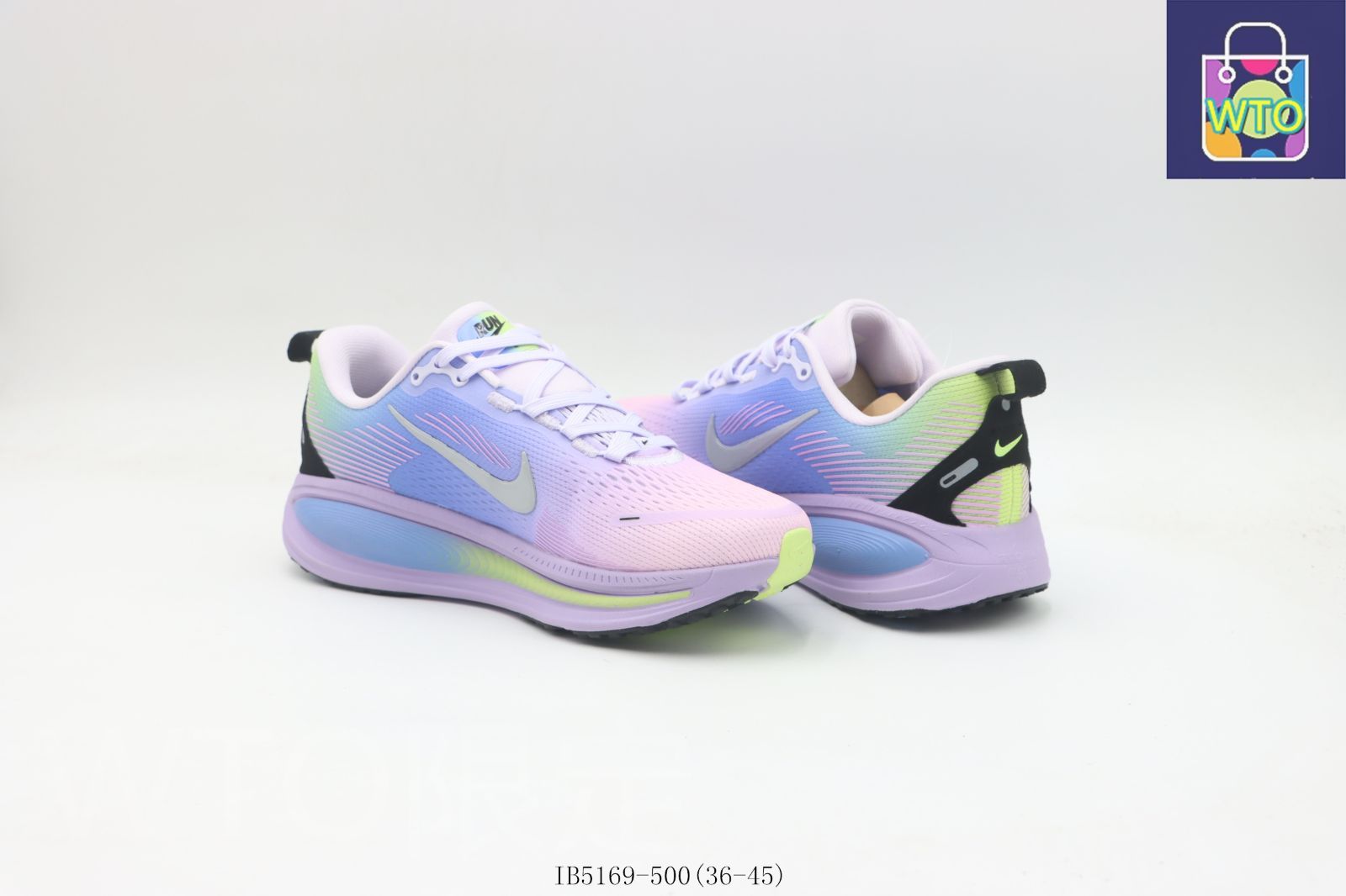 ランニングシューズ ピンクパープルグラデーション