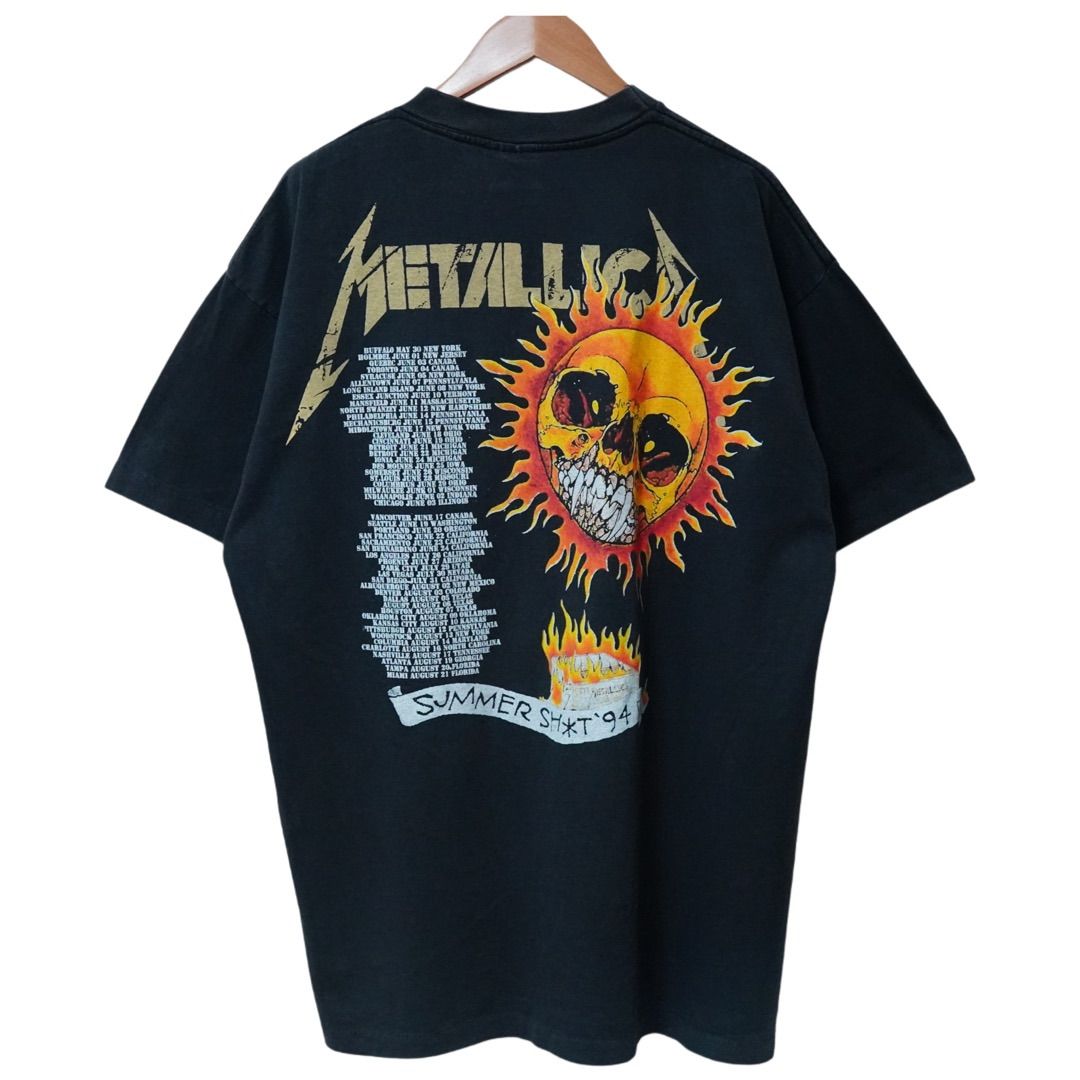 メタリカ　llica スカル Tシャツ Lサイズ　1994 METALLICA (メタリカ) FLAMING SKULL TOUR '94 「フレイミング