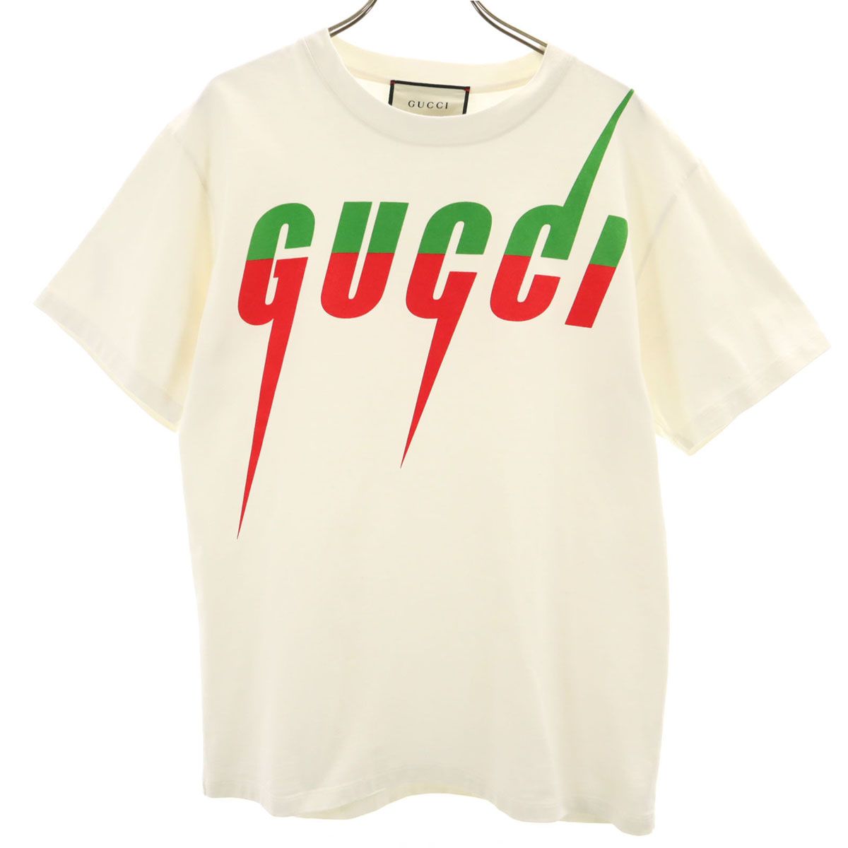 GUCCI グッチ イタリア製 半袖 ブレードプリント Tシャツ ホワイト 
