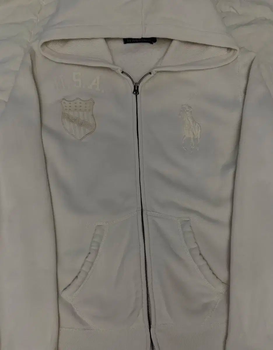 ポロラルフローレン ビックポニー usa アイボリー フードジップアップ
