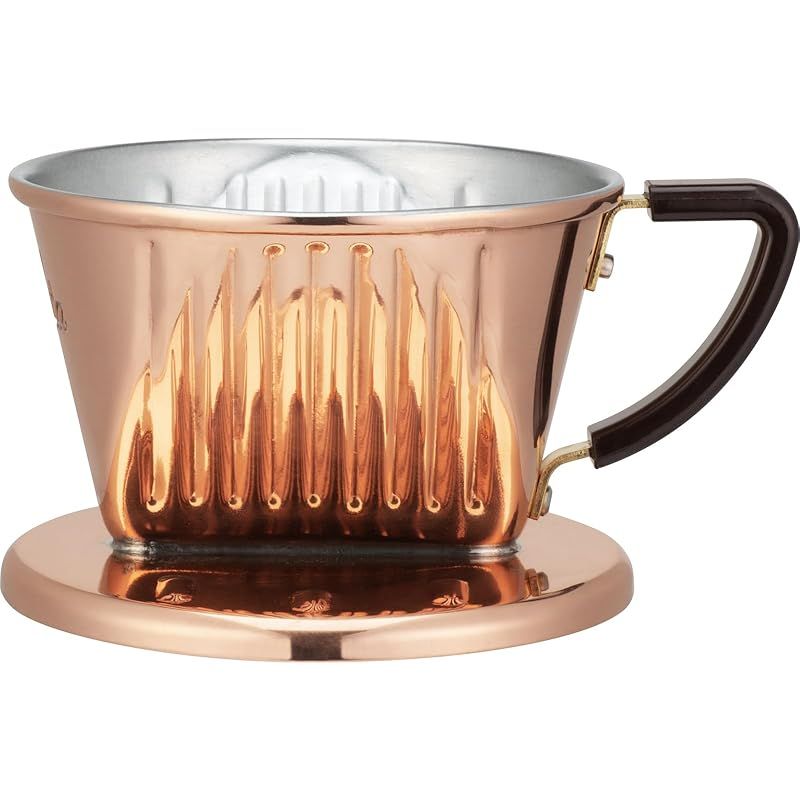 カリタ Kalita 熱伝導率が高い 銅製 コーヒー ドリッパー 1~2人用 Cu101 日本製 04157 ドリップ 器具 一人用 二人用 1杯用 2杯用 おしゃれ キャンプ アウトドア 喫茶店 アンティーク 結婚 祝い プレゼント 誕生日 女性 男性 1