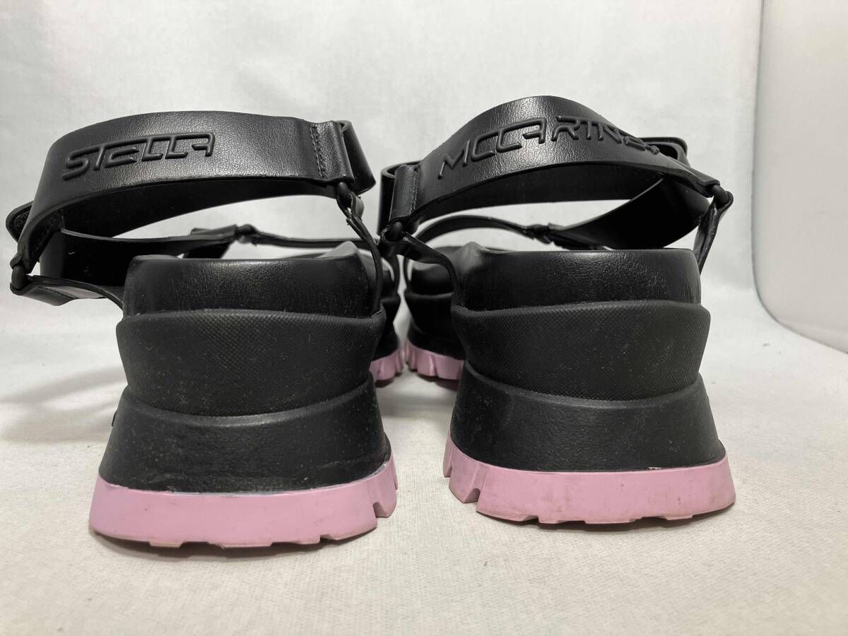 芸術 サンダル ブラック STELLA McCARTNEY プラットフォームサンダル サンダル 全品本物!