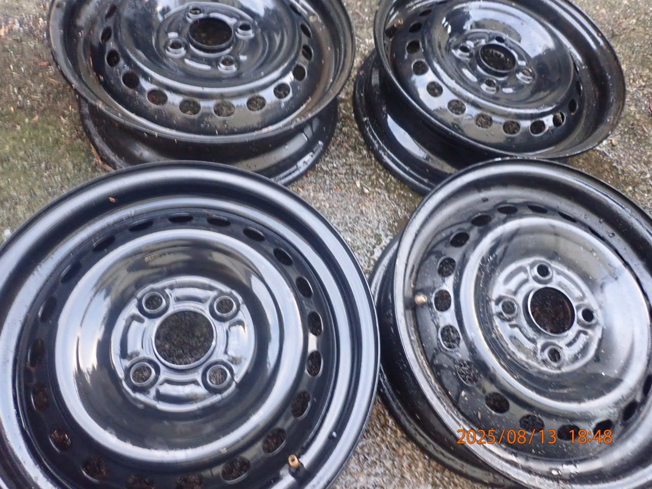 中古スチールホイール14x4.5　ホンダ　N-BOX純正新車はずし4本セット ホンダ 純正 N-BOX 14インチスチールホイール 4本 - メルカリ