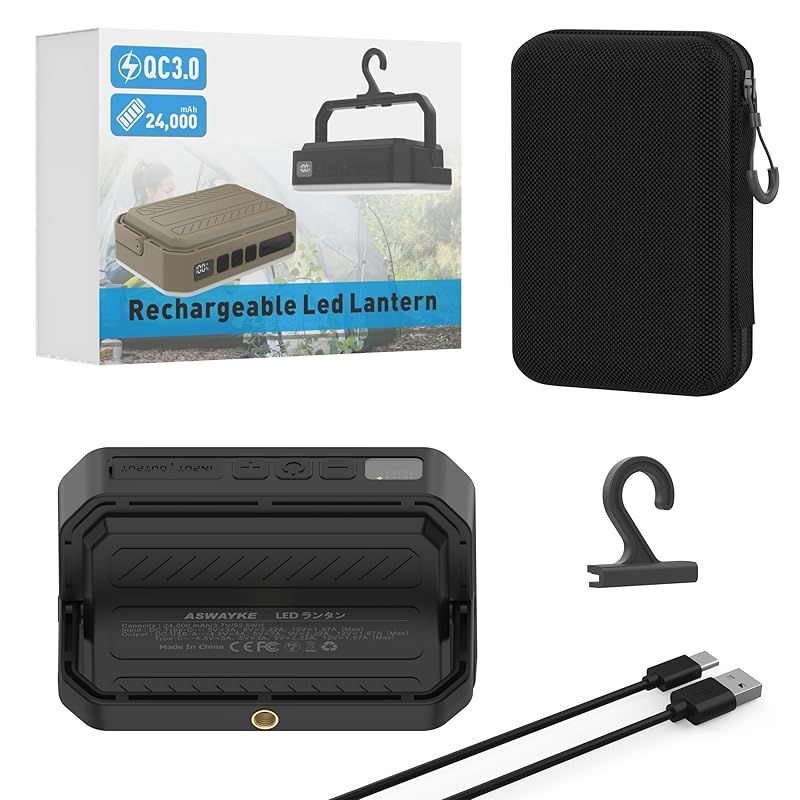 LEDランタン 20000mAh led QC 3.0/22.5W superway ledランタン