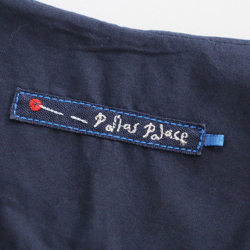 パラスパレス pal'las palace インディゴ染め コットンノースリーブ
