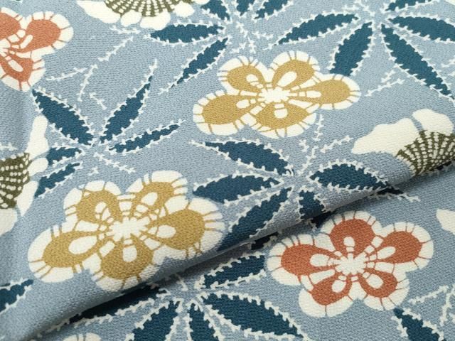 平和屋着物●上質な小紋　型染め　草花文　正絹　逸品　CAAW3601vf 平和屋着物○上質な小紋 型染め 草花文 正絹 逸品 CAAW3601vf - メルカリ