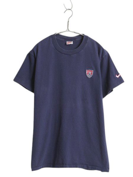 お得なクーポン配布中!】 90s USA製 ナイキ ロゴ 刺繍 Tシャツ メンズ M / 