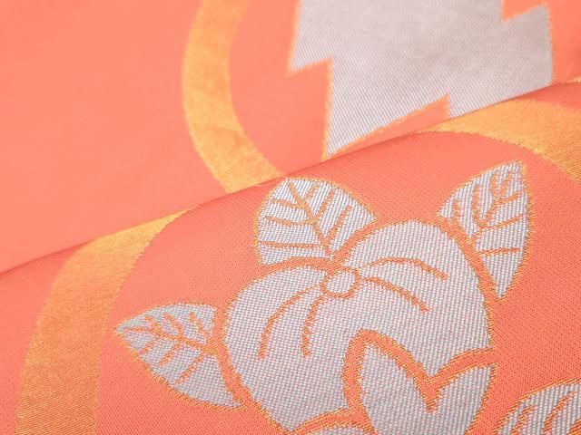 平和屋着物○織物一筋名門 織悦 全通柄袋帯 家紋文 金糸 正絹 逸品