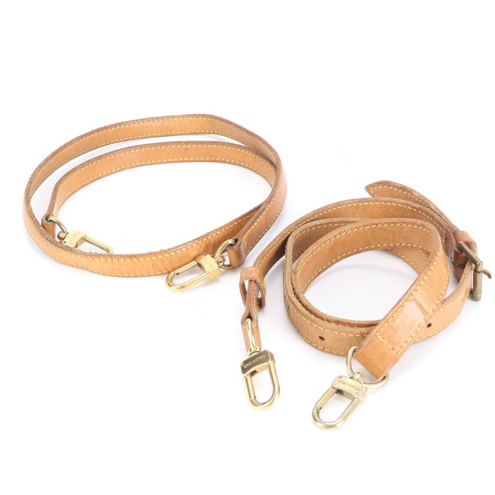 LOUIS VUITTON - LOUIS VUITTON ルイヴィトン 男女兼用 ライトブラウン ゴールド金具 レザー ショルダーストラップのみ レディース 501932 【中古】 LOUIS VUITTON ショルダーストラップ ブラウン ゴールド金具【中古】
