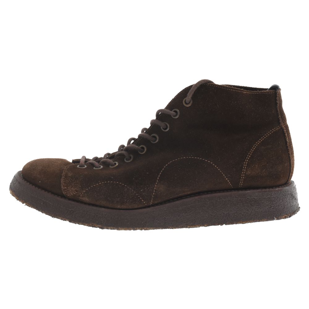 Nepco Footwear (ネプコ フットウェア) イングランド製 ラバーソール スエード レースアップ ハイカットブーツ ブラウン 6 1/2 13245-C6