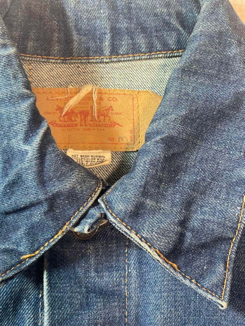 NT01477濃紺リーバイス70505デニムジャケット ケアタグトラッカー
