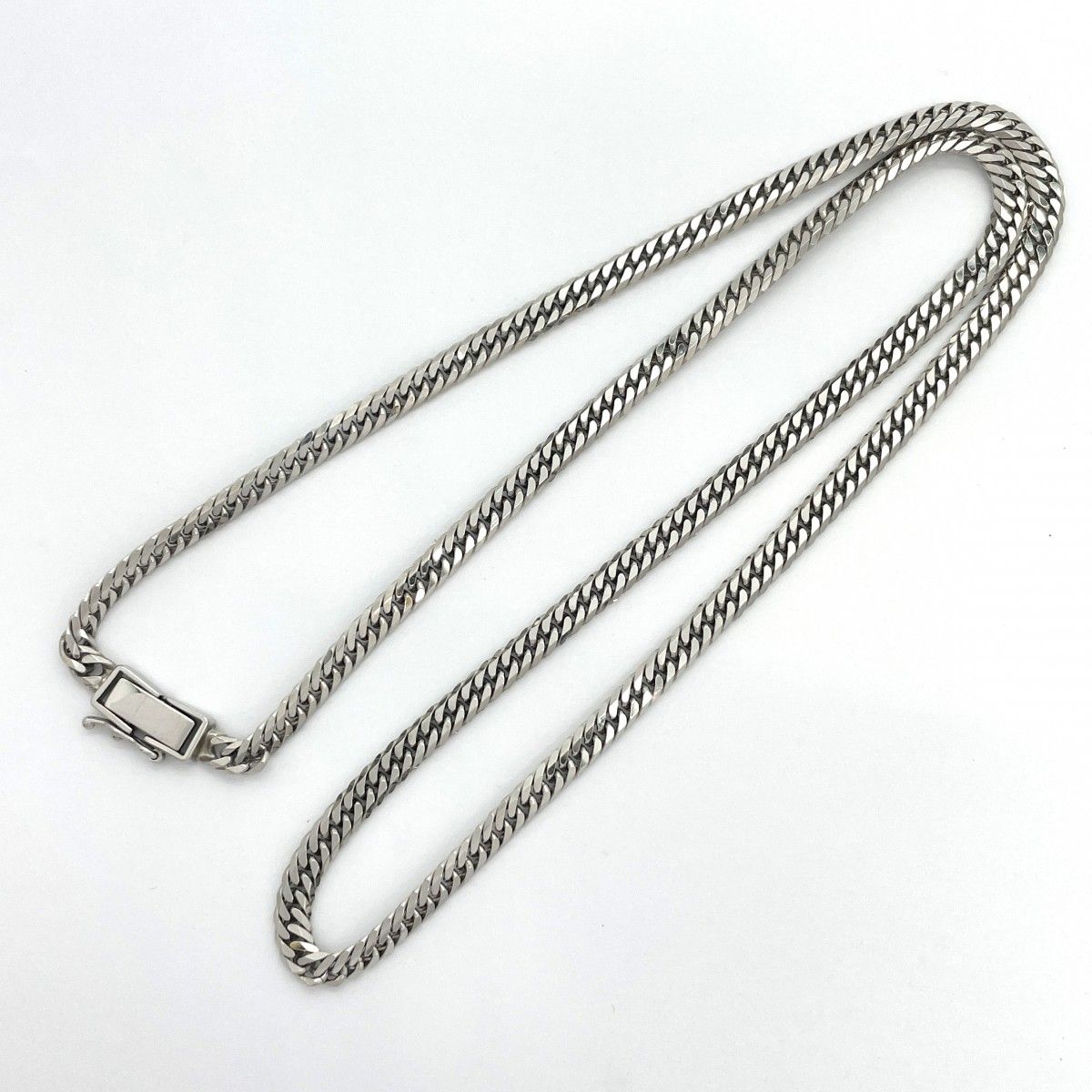 5khe027】喜平 ネックレス Pt850 プラチナ 6面 ダブル 51.3cm 30.6g  