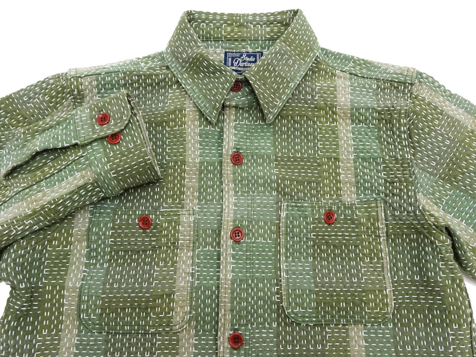 ステュディオ・ダ・ルチザン 長袖シャツ 5651R メンズ 刺し子