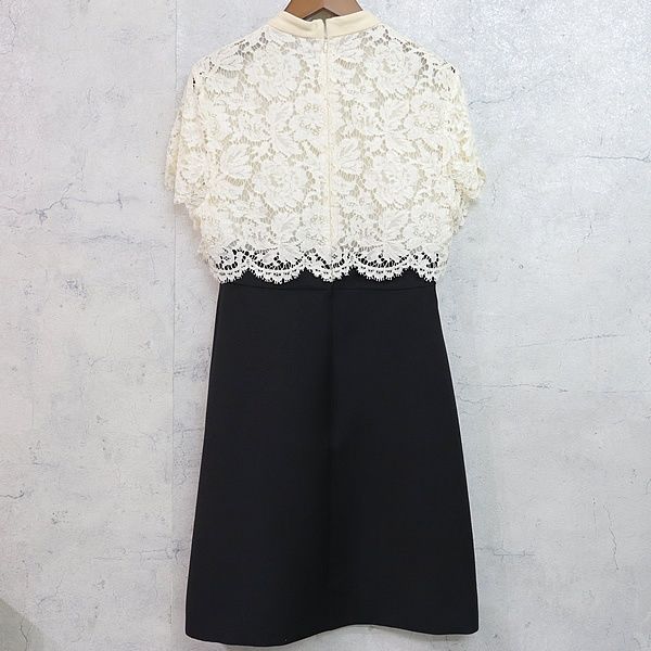 激安通販特集！ ヴァレンティノ 広尾店】 VALENTINO 切替レース 半袖 ワンピース One Piece