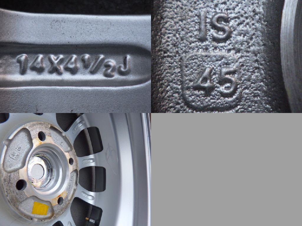 2977 J▲送料無料▲ECO FORME CRS15ホイール▲14x4.5J 4穴 PCD100 45▲4本