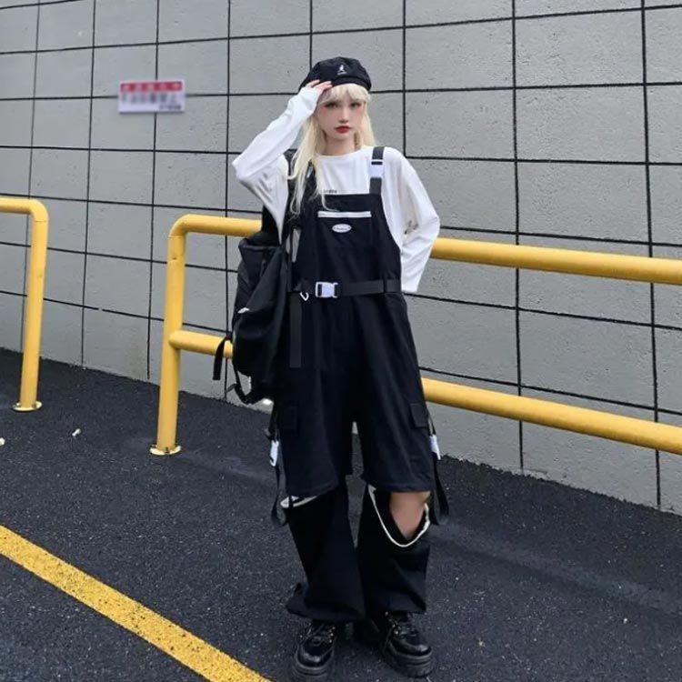 SHARE SPIRIT オーバーオール　カーゴパンツ　2way ベロア 2way カーゴパンツ オーバーオール ジョガーパンツ レディース