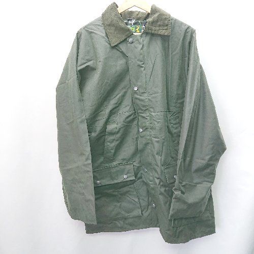 未使用 ROCKALL OUTDOOR ワックスコーティング済 長袖 オイルドジャケット サイズL カーキ メンズ E  【1407180015524】