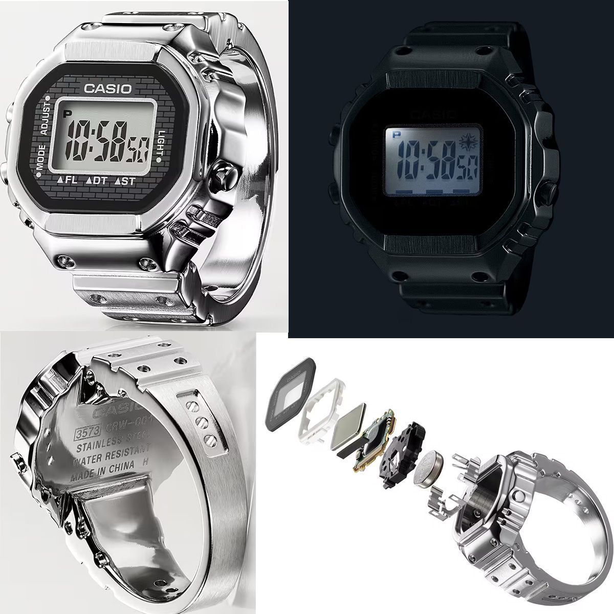新品 一年保証】CASIO RING WATCH CRW-001-1 カシオ ウォッチ リング 