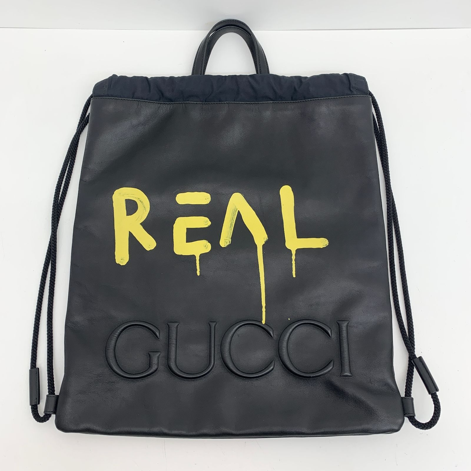 GUCCI グッチ 474210 REAL ゴーストバッグ ドローストリング ペイント