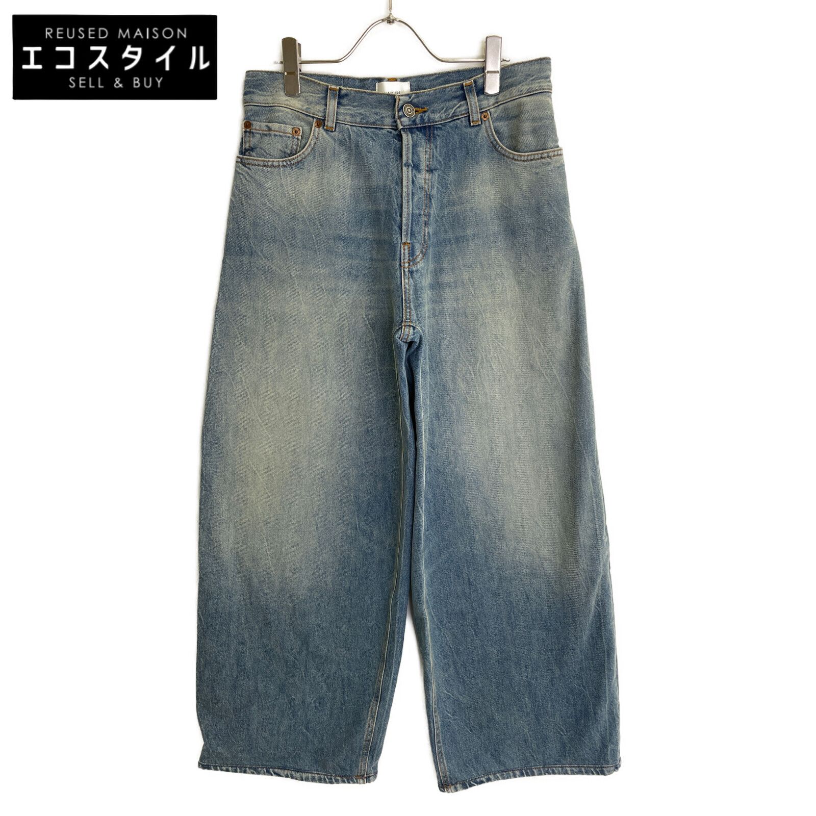 HAIKURE ハイクル ﾗｲﾄﾌﾞﾙｰ BETHANY (wide leg) ﾃﾞﾆﾑ ﾊﾟﾝﾂ 25