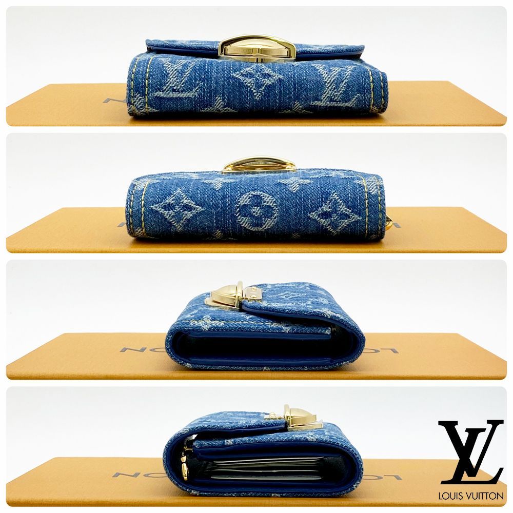 【最高峰品】未使用！新作 ルイヴィトン LOUIS VUITTON モノグラム デニム ポルトフォイユ・ヴィクトリーヌ M82959 IC RFID  送料無料 送料込み