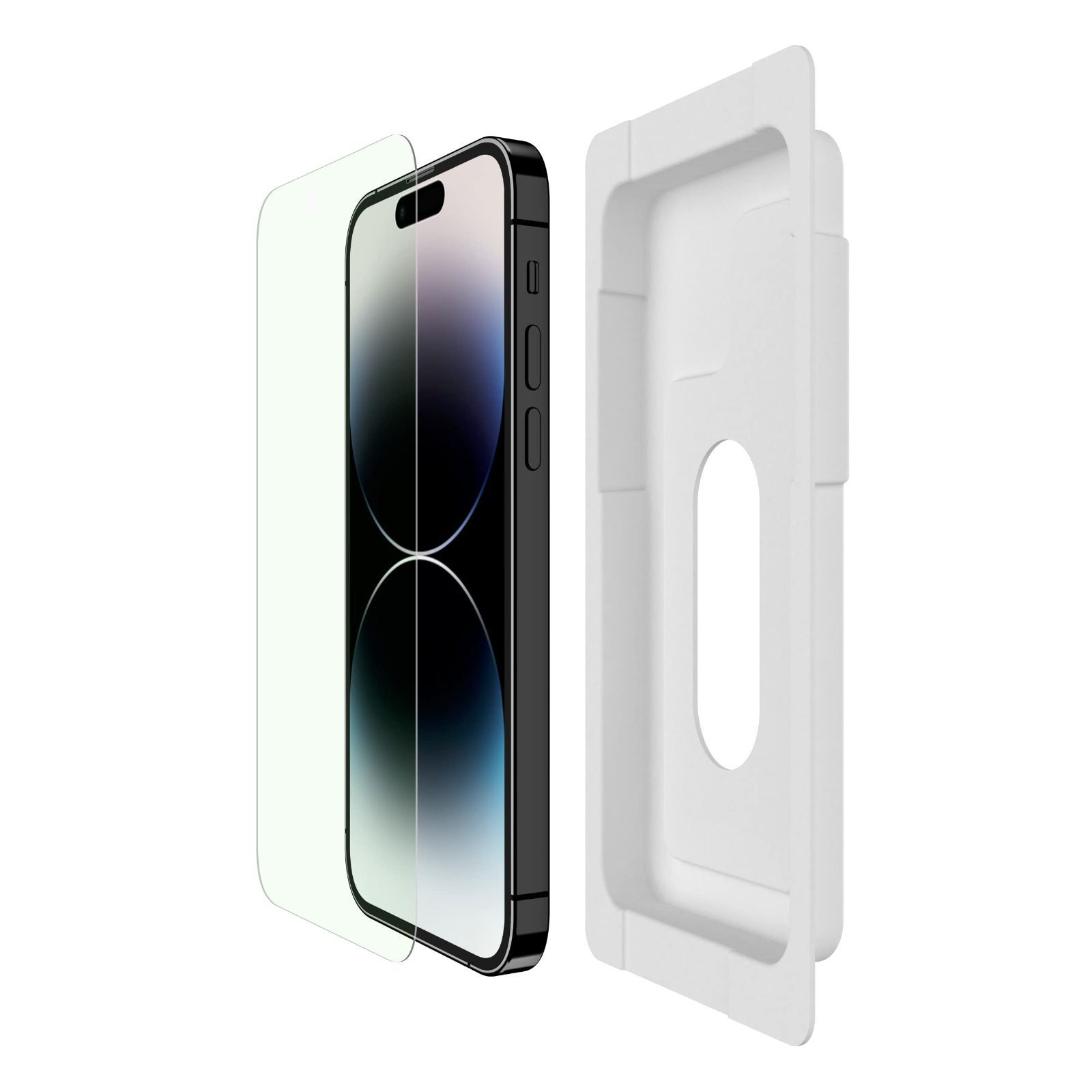 新作，人気SALE 【数量限定】用 Pro 保護ガラスフィルム ブルーライトカット 14 超強化ガラス ドイツSCHOTT製 iPhone 抗菌 0.29mm Belkin 簡単取付キット付き OVA113zz その他