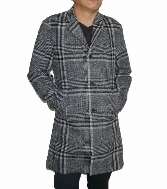 ニコル NICOLE チェスターコート チェック 2566-4930 メンズ 冬物 コート ウール セレクション