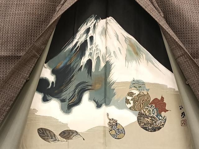 平和屋着物＃男性 長羽織 紬 霞文 正絹 逸品 未使用 BAAT8984gt 平和屋 