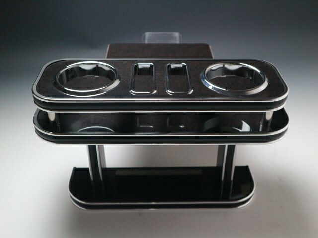 200系ハイエース リアテーブル マホガニー BKｘシルバー 日本製