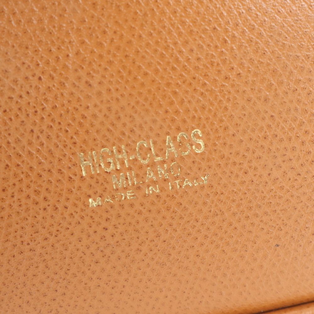 美品 ハイクラス イタリア製 レザー ショルダーバッグ 肩掛け ワン  
