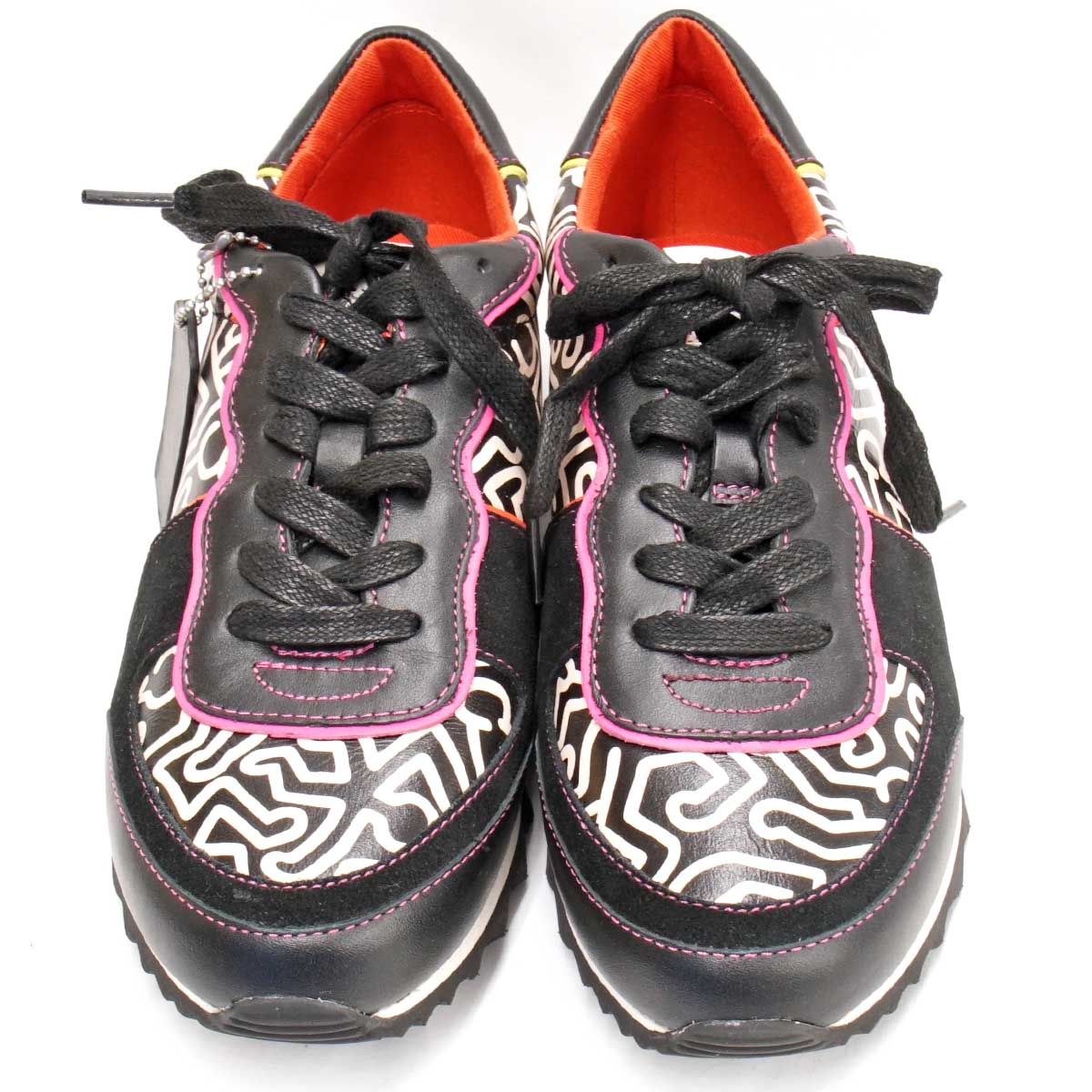 美品『USED』 COACH コーチ Keith Haring コラボスニーカー FG1003