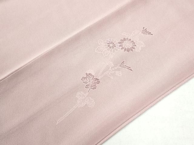 平和屋着物○上質な色無地 風景地紋 天鵞絨色 ロング丈 正絹 逸品