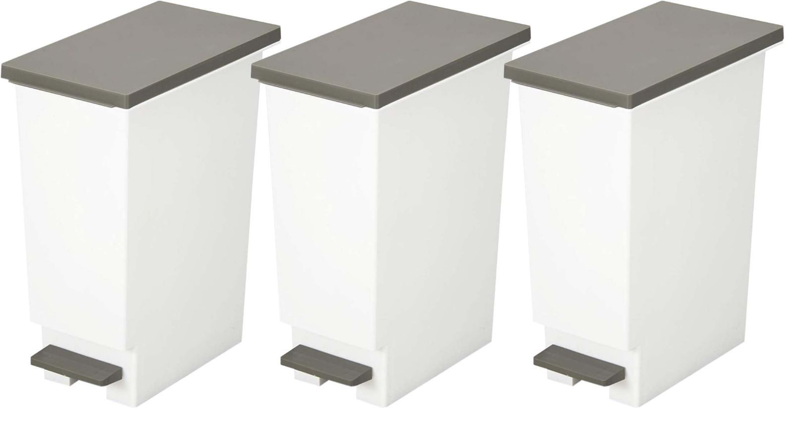 分別 蓋付き 幅23.5×奥行41.5×高さ49.5cm 3個セット ブラウン 30リットル 軽いペダルでサッと開く スリム ゴミ箱 ネオ トンボ Gosei 新輝合成 Shinki