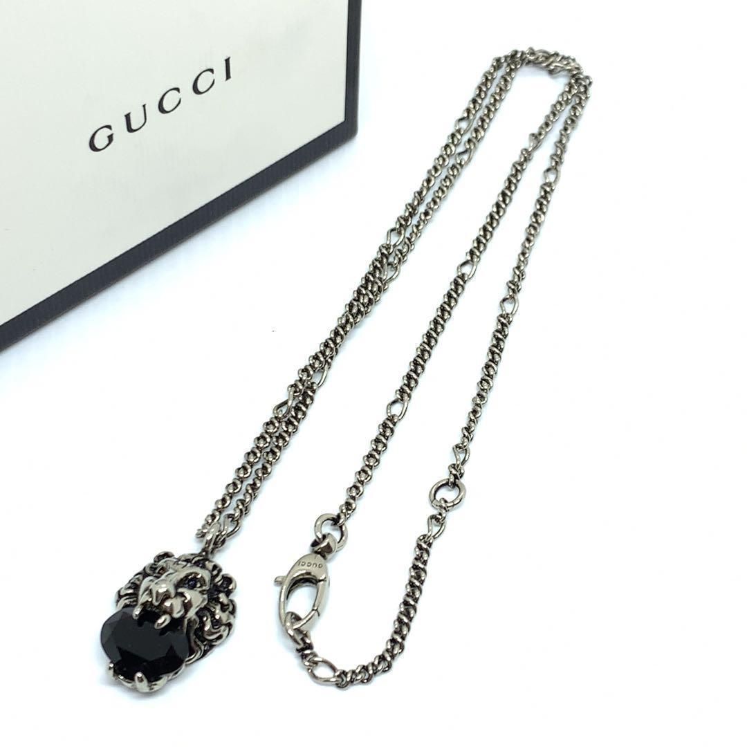 グッチ ライオンヘッド ストーン付き ネックレス 0464'19 グッチ ライオンヘッド ストーン付き ネックレス 0464'19 - メルカリ