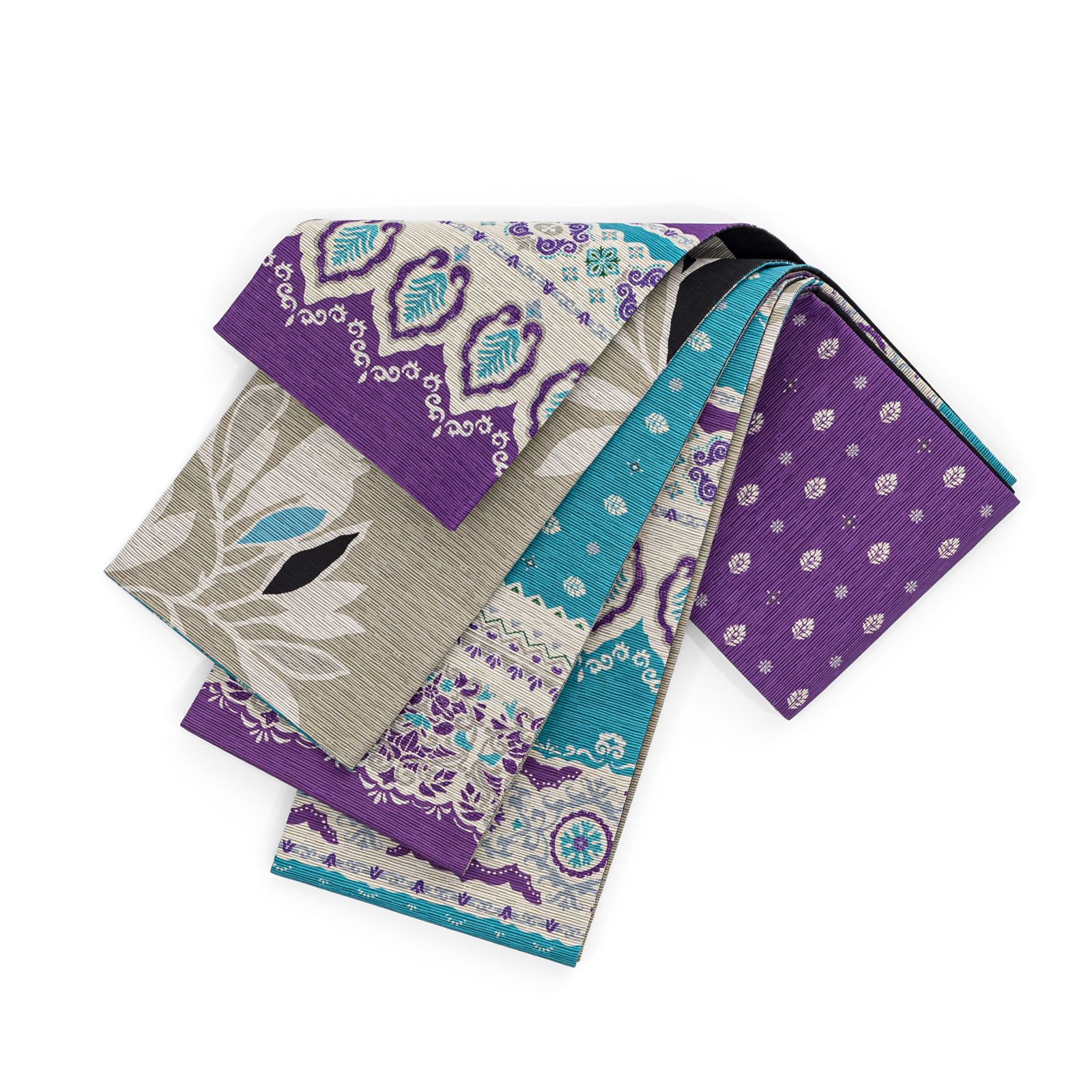 召しませ花 リバーシブル半幅帯 モロッカン