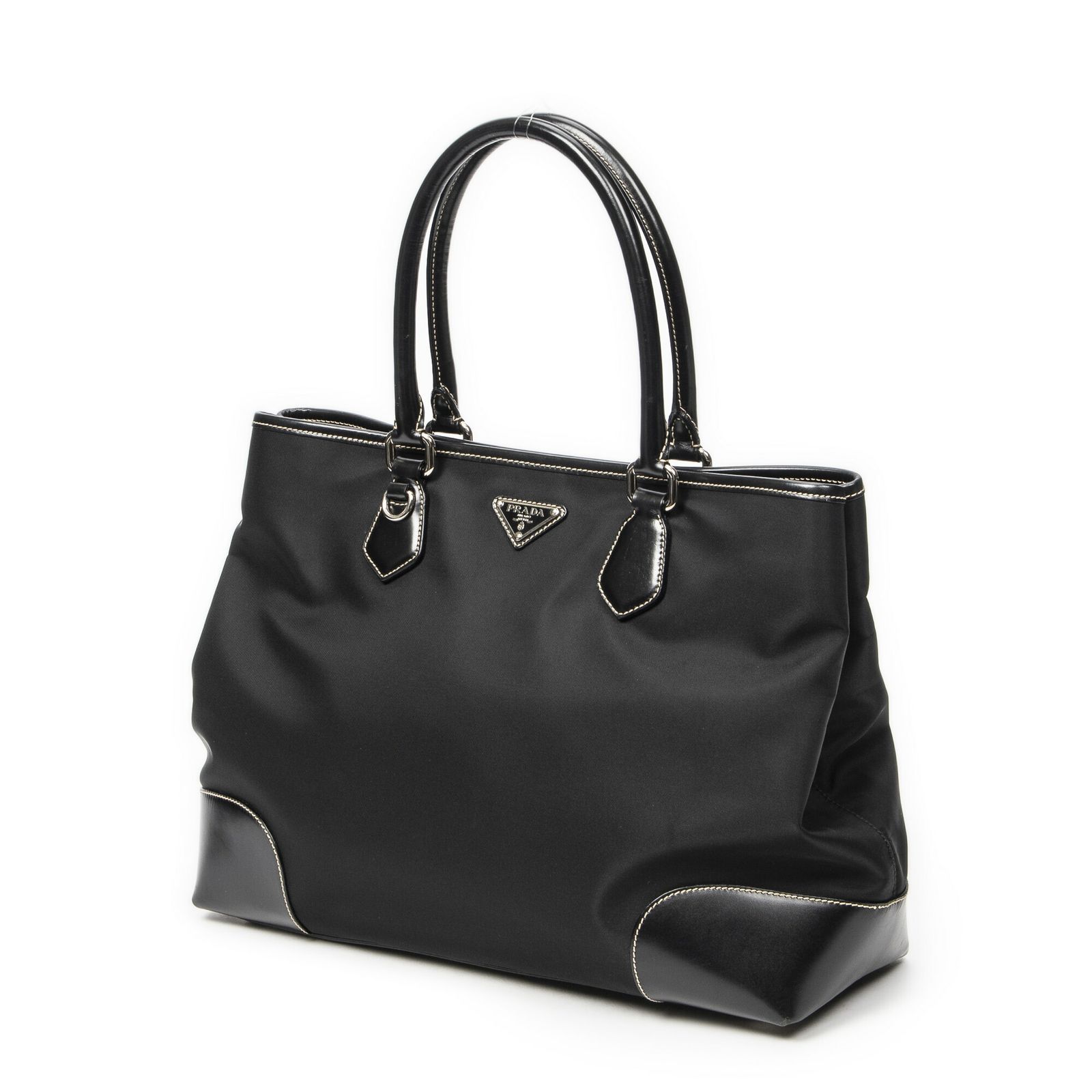 PRADA プラダショッピングトート黒ナイロンキャンバスA