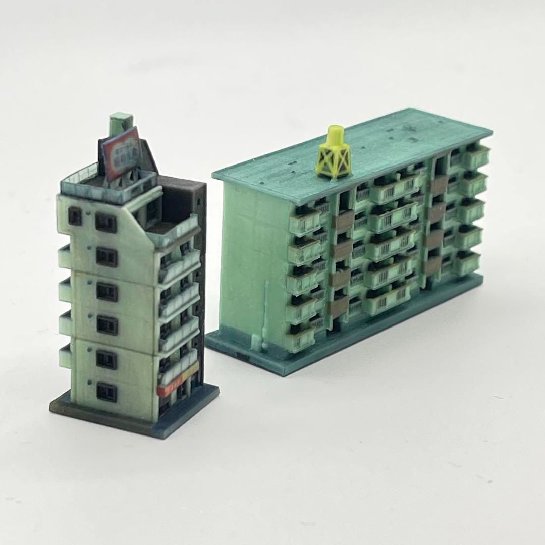 1/600 ミニチュア 団地 ビル 神社 ジオラマに 建築模型 住宅模型 3D - メルカリ