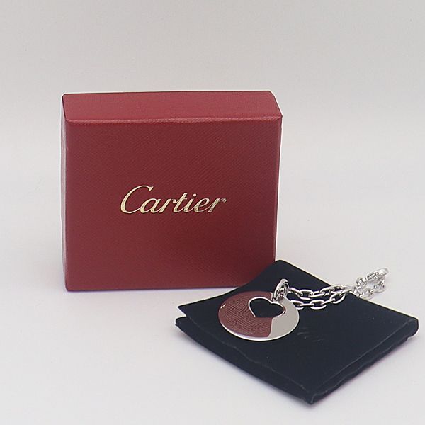 Cartier シルバー キーホルダー 箱付き 良品 箱付き カルティエ キーホルダー シルバー ハート 2000000