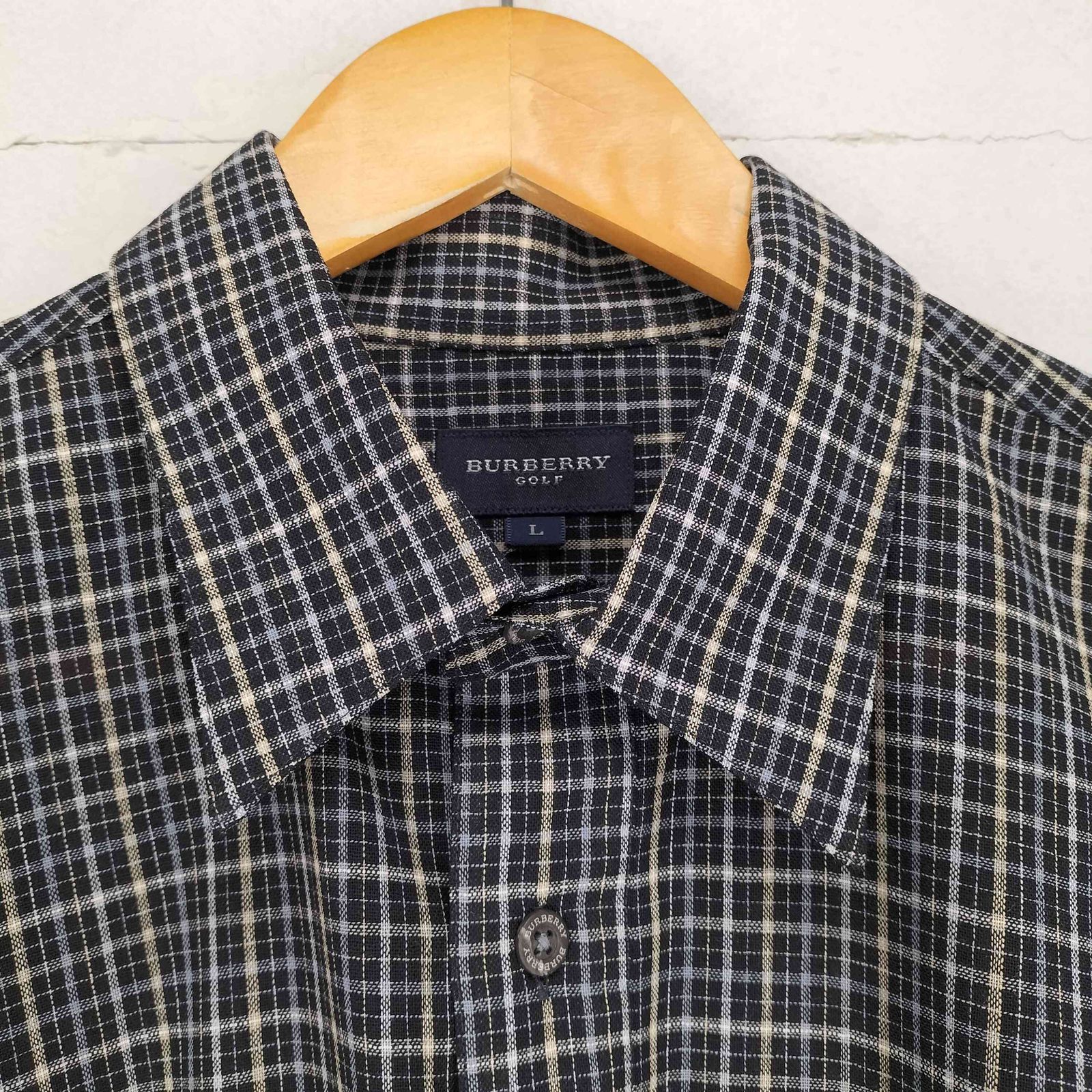 限定セール，正規品 バーバリーゴルフ BURBERRY GOLF チェック柄 刺繍